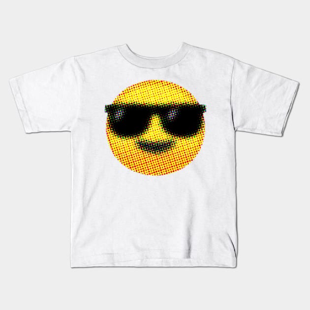 Emoji: Keep cool! (Smiling Face with Sunglasses) Kids T-Shirt by Sinnfrey